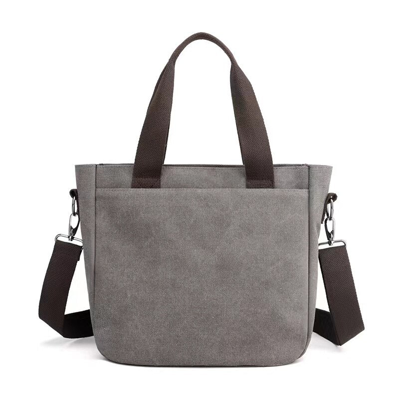 Large Capacity Canvas Tote Bag for Women - Stylish & Durable Shoulder Bag for Work, Travel, and Shopping