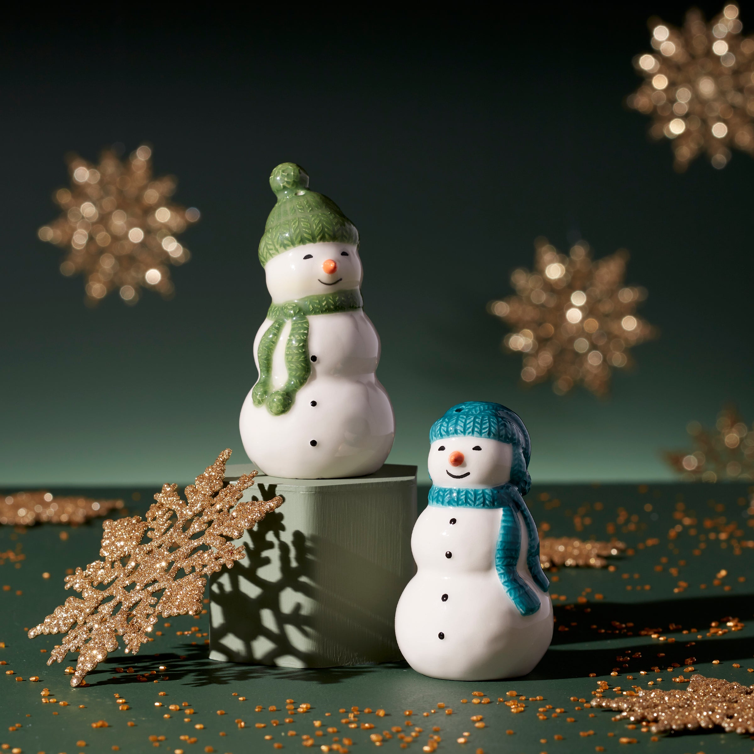 Balsam Lane Snowman Salt and Pepper Shaker Set - Christmas Kitchen Decor for Holiday Table Setting & Gift Giving