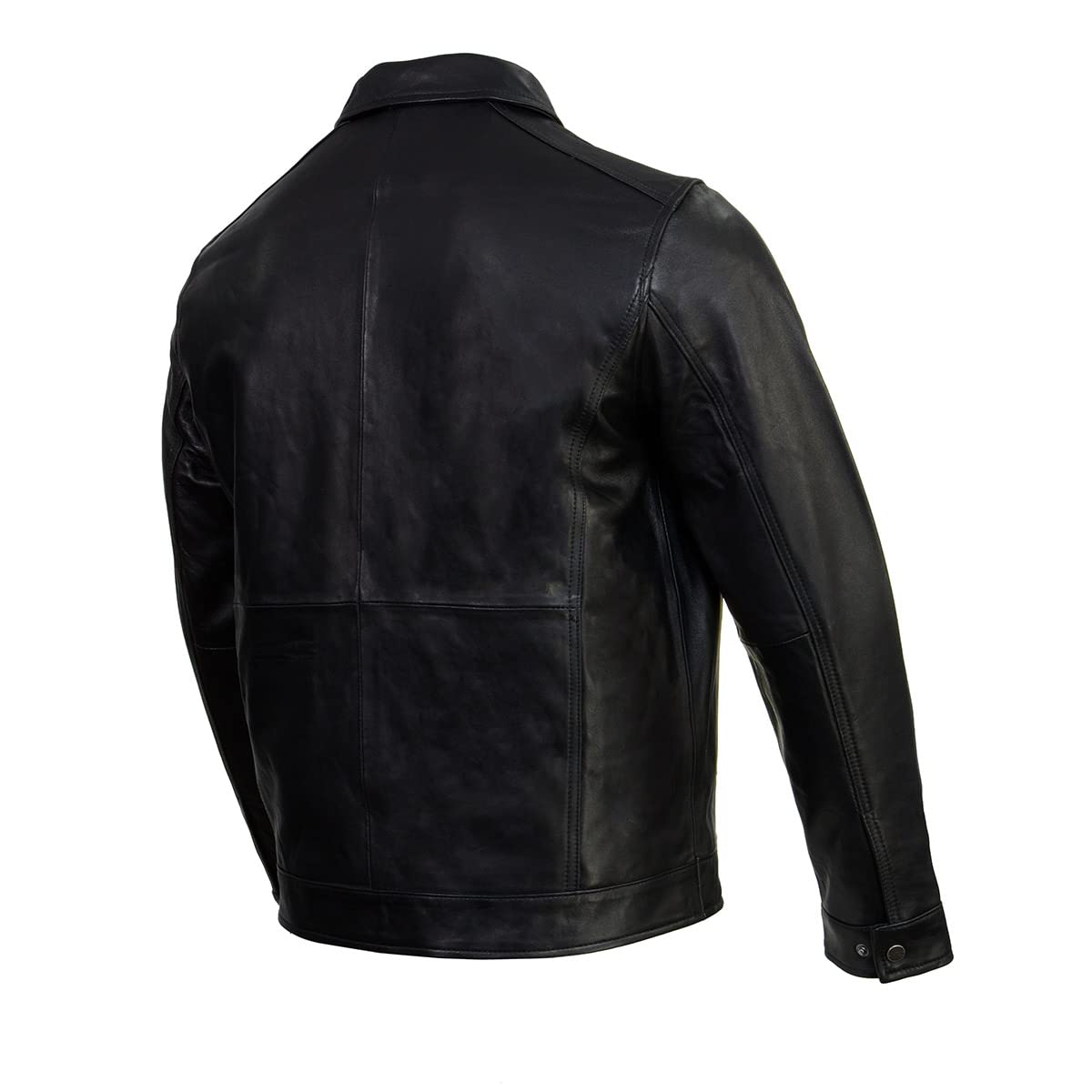 Premium Milwaukee Leather Men's Black New Zealand Lamb Skin Jacket - Genuine Sheepskin Biker Jacket for Motorcycle Riding & Winter Fashion