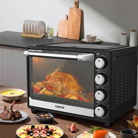 Cornell 40L Electric Oven with Precise Individual Temperature Control - CEOS40BK - Perfect for Baking, Roasting & Cooking at Home