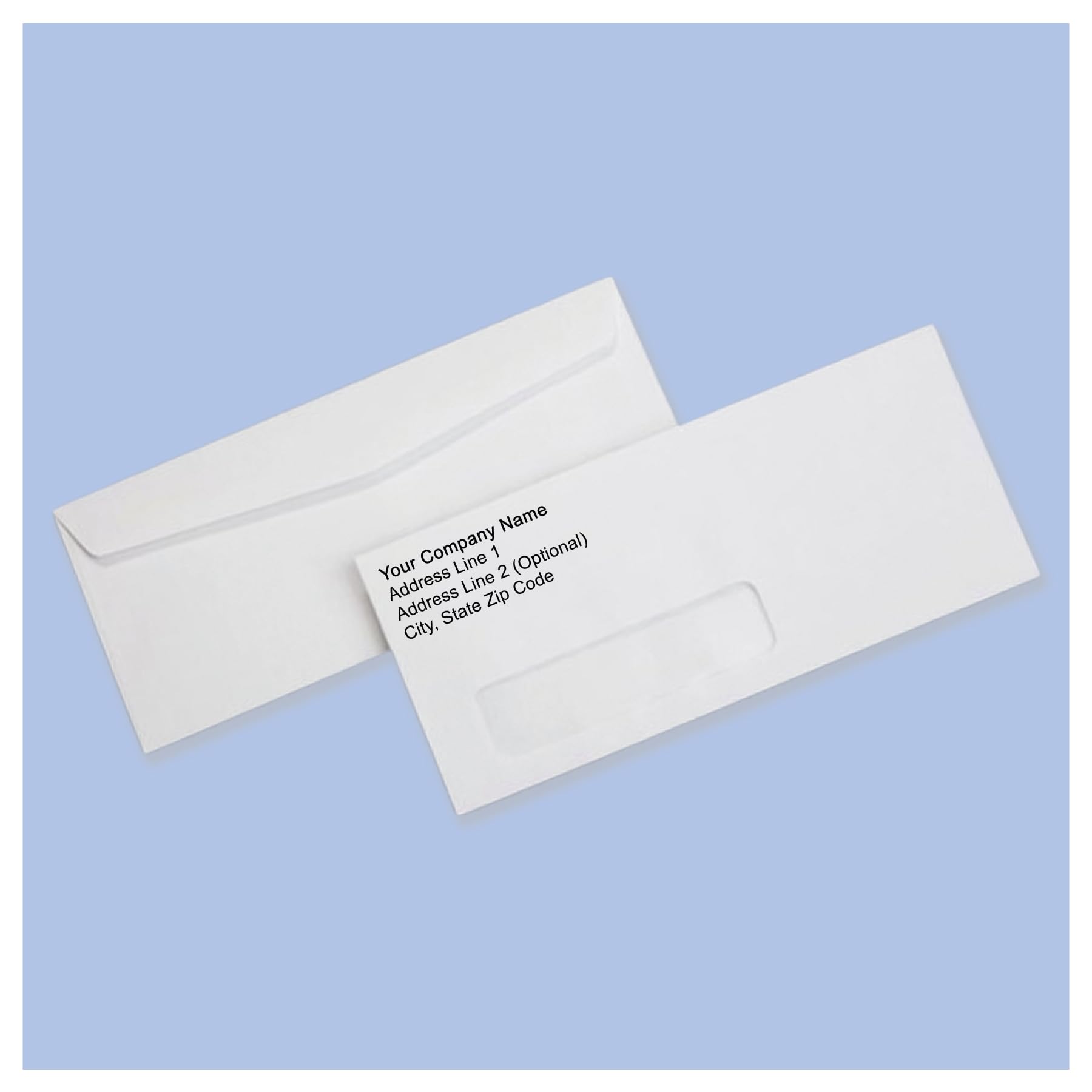 Custom Printed #10 Window Envelopes - 1000 Pack Bright White Smooth Finish Business Envelopes for Mailing, Billing & Direct Marketing | Professional Printing for Letters, Invoices & Documents