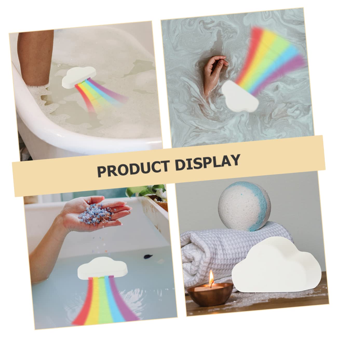 Cloud Shaped Bath Set - Natural Bath Salts & Bubbles for Relaxation | Portable Bathtub Spa Experience | Perfect for Home Relaxation, Stress Relief & Gift Giving