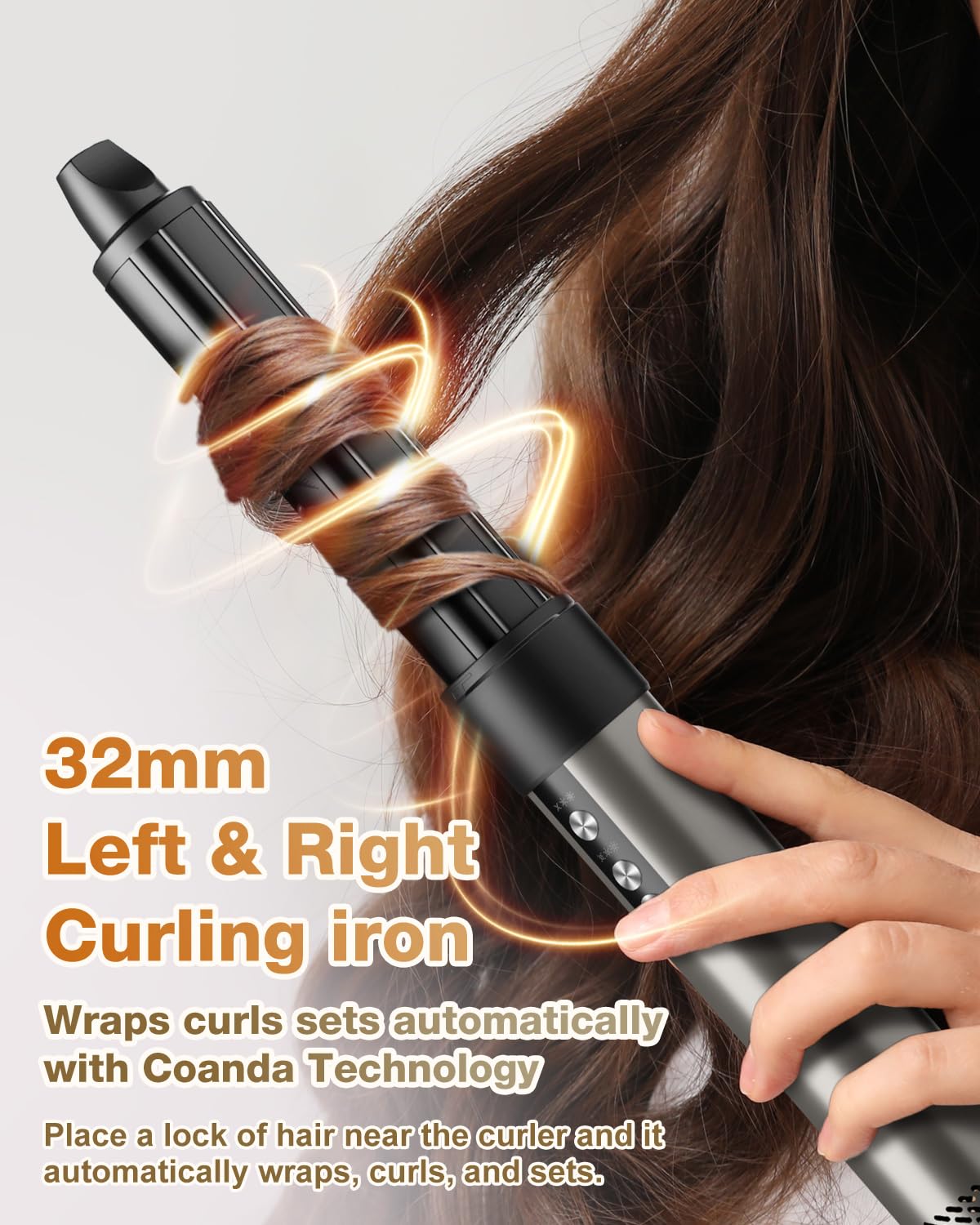 7MAGIC 1200W Ionic Hair Dryer Brush & 6-in-1 Styler - Silver (110V) for Fast Drying, Straight, Wavy, Curly & Coily Hair - Perfect for Home, Salon & Travel Use