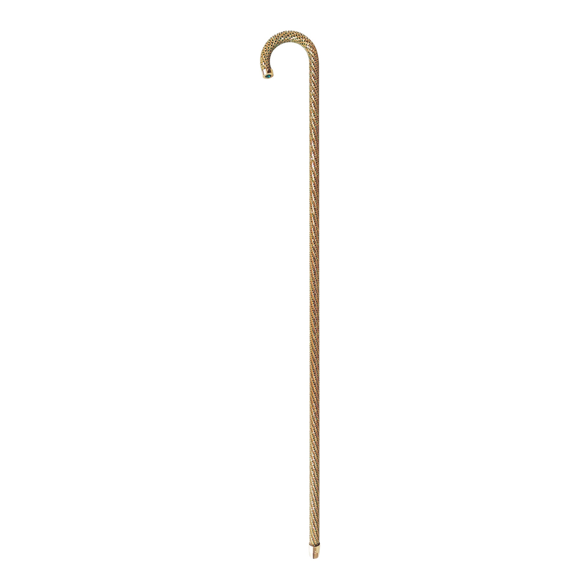 Luxury Emerald Crystal Walking Cane - Elegant Mobility Aid for Seniors & Fashionable Support for Outdoor Activities, Parties & Special Events