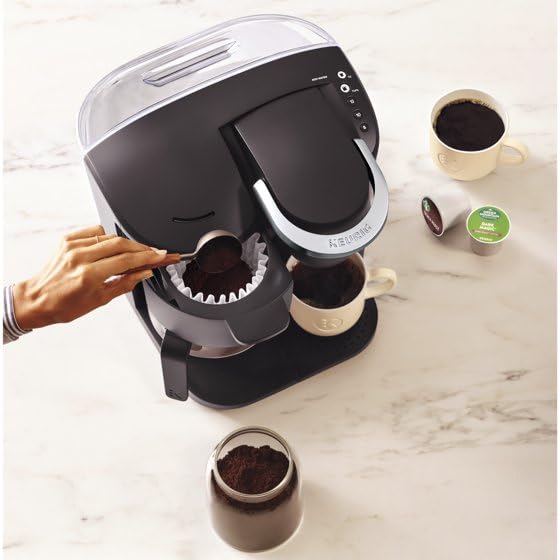Keurig K-Duo Essentials Black Single-Serve & Carafe Coffee Maker - Brews K-Cup Pods & Full Pot - Perfect for Home, Office & Entertaining