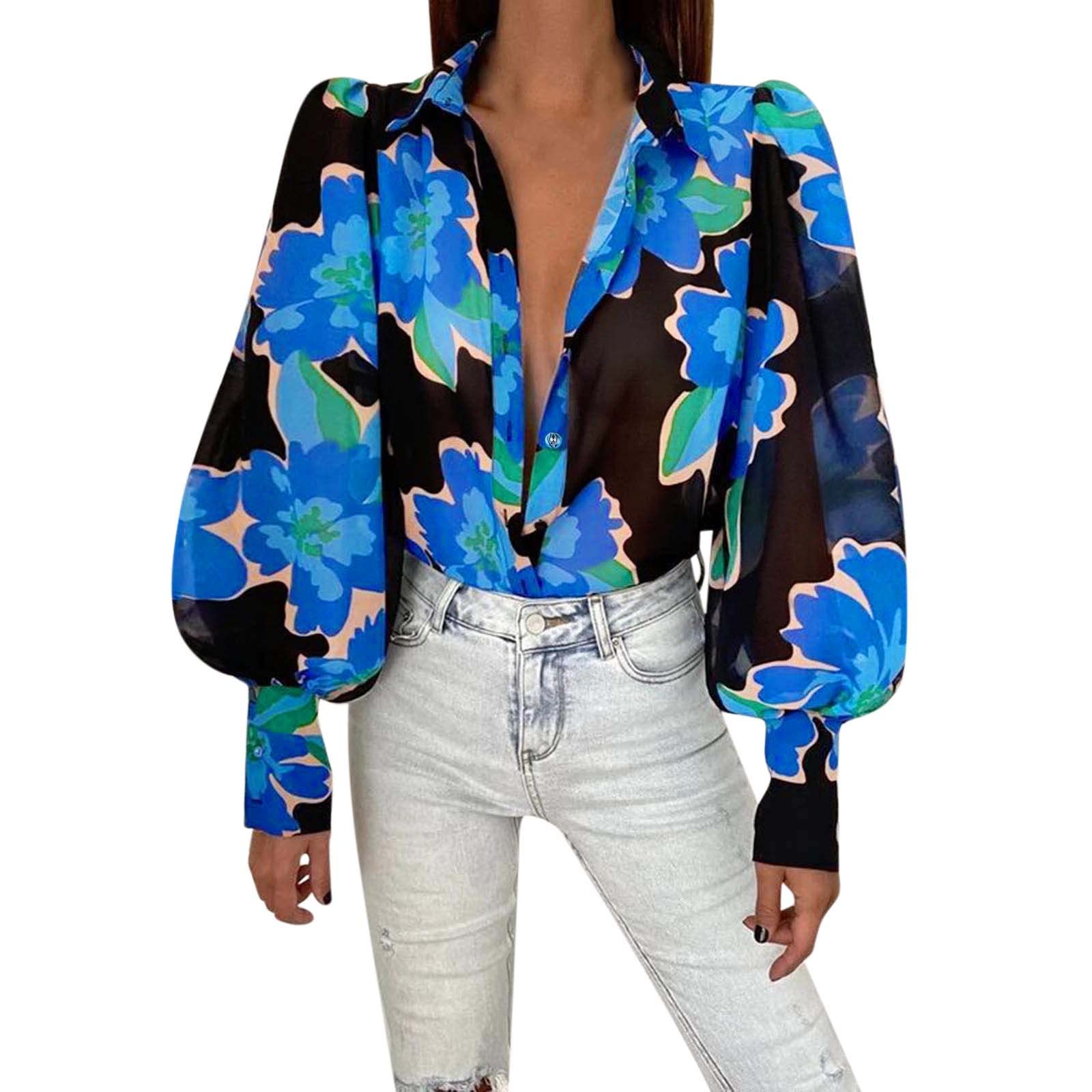 Women's Sexy Long Sleeve Printed Shirt Cardigan - Stylish Casual Flannel Top for Girls | Perfect for Fall Outfits, Date Nights & Layering Looks