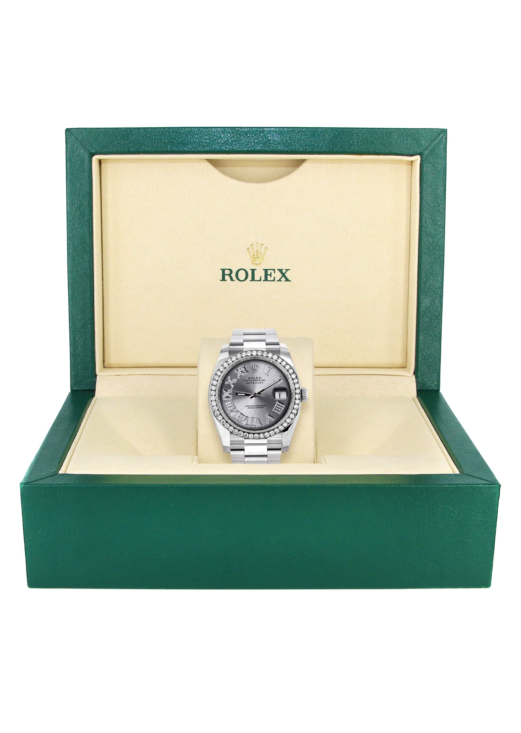Rolex Datejust 36mm Men's Watch - Silver Roman Dial, Oyster Bracelet | Luxury Automatic Timepiece for Business, Formal & Everyday Wear