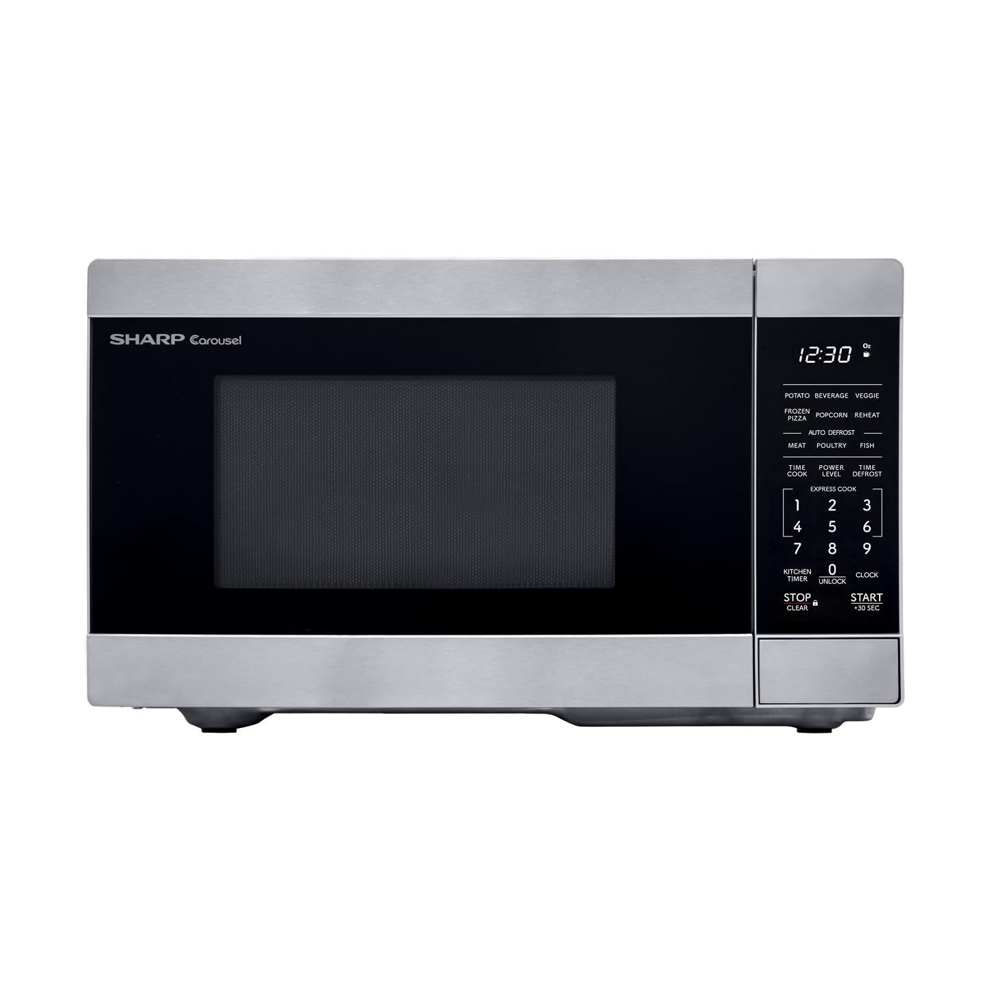 SHARP SMC0761KS Countertop Microwave Oven - 0.7 CuFt Stainless Steel Compact Microwave for Small Kitchen, Dorm Room & Office Use
