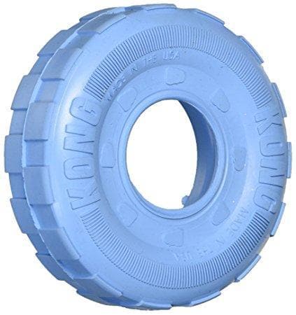 Durable Puppy Kong Chew Toy Tire - Hide Treats for Teething Puppies - Perfect for Training, Playtime & Dental Health