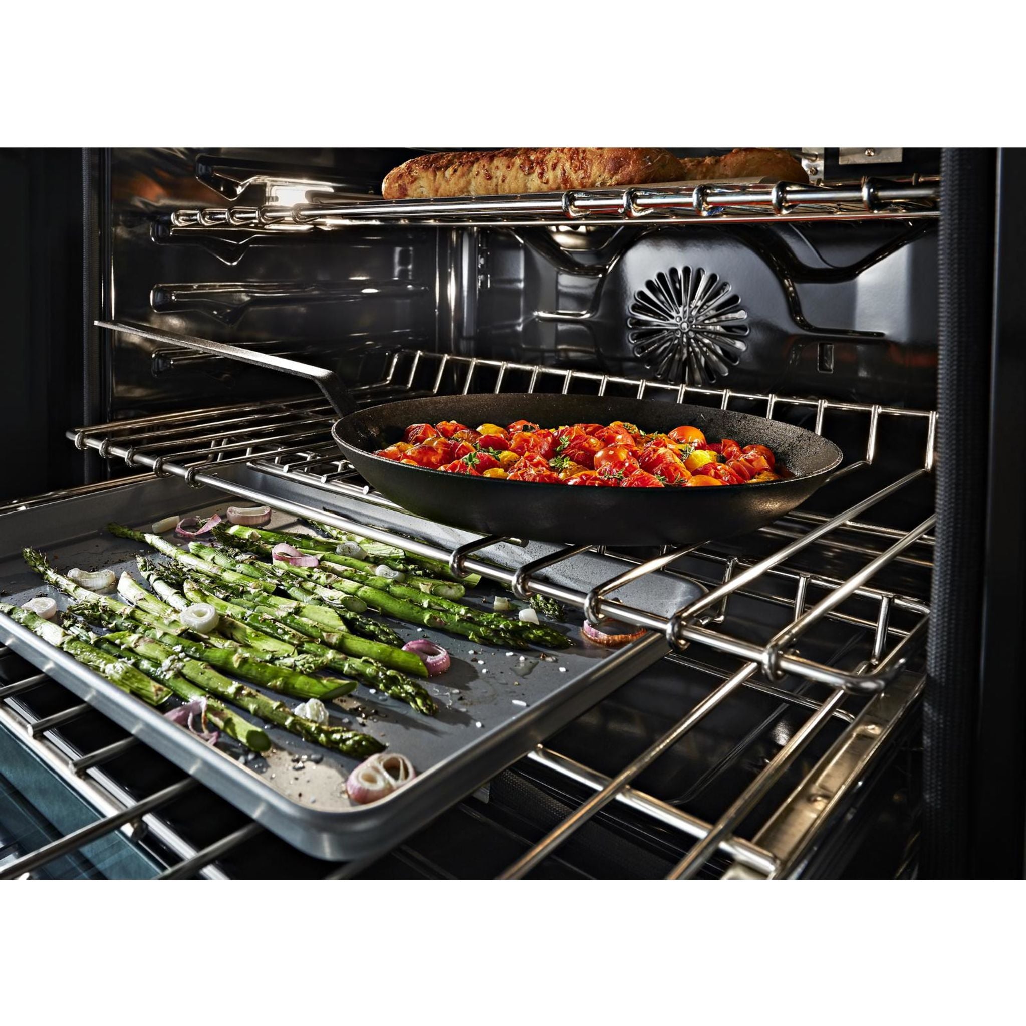 KitchenAid 5.8 cu.ft Gas Range with 5 Burners - Stainless Steel (KFGC558JSS) | Professional Cooking Appliance for Home Chefs | Perfect for Baking, Roasting & Family Meals