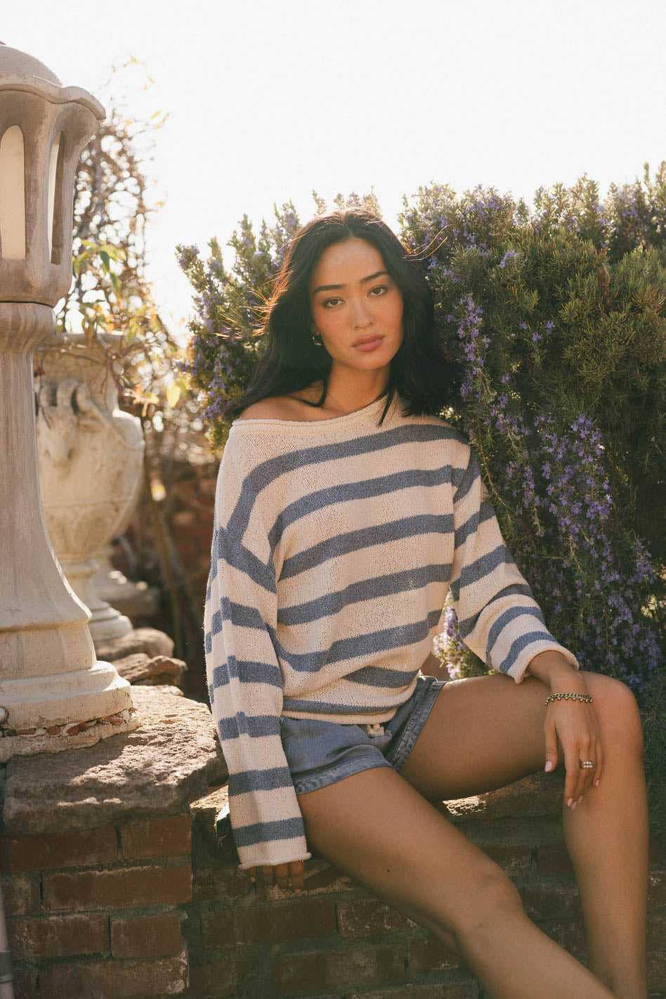 Kelsey Blue Striped Sweater for Women | Cozy Knit Pullover | Perfect for Fall & Winter Outfits | FINAL SALE