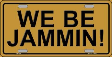Smart Blonde We Be Jammin Novelty License Plate LP-11709 - Funny Car Accessory for Beach Lovers & Music Fans - Perfect for Cars, Trucks, Garages & Man Caves