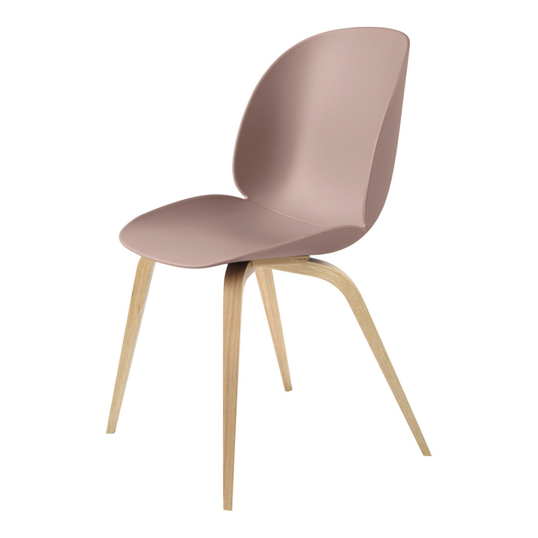 Modern Beetle Dining Chair with Solid Wood Base - Unupholstered Minimalist Design for Kitchen, Dining Room & Office Spaces