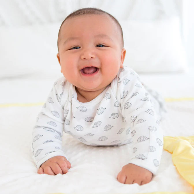 Premium Muslin Swaddle Blanket & Pajama Gift Set for Babies - Soft Hedgehog Print (BGB 0030) | Perfect for Newborn Sleep, Swaddling & Photo Shoots