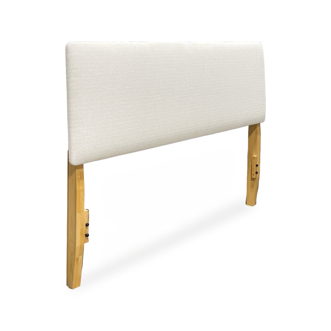 2 West Upholstered Queen Headboard in White - Modern Bedroom Furniture for Master Bedroom & Guest Room Decor