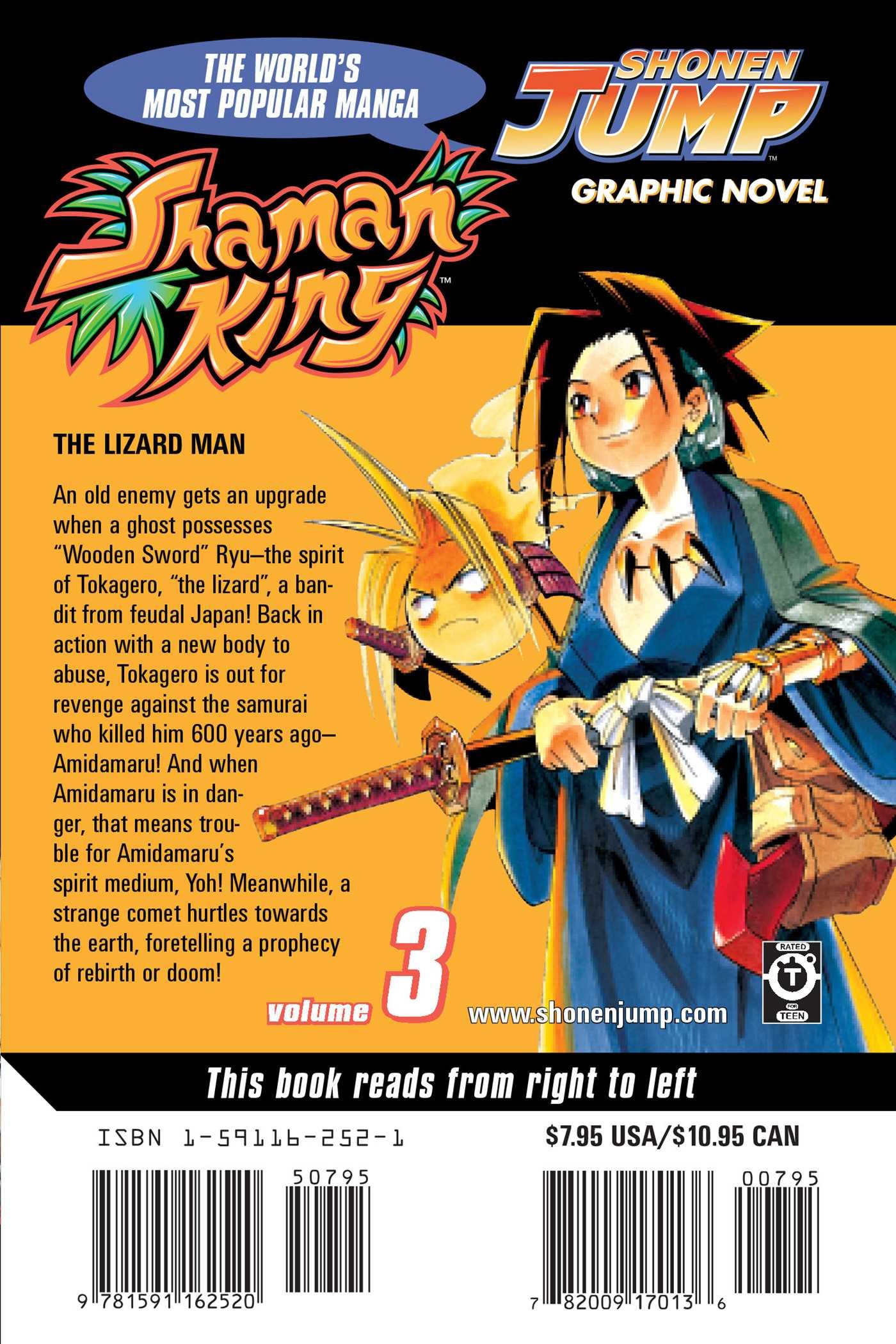 Shaman King Vol. 3: The Lizard Man - Manga Graphic Novel for Teens & Adults | Action Adventure Comic Book Series | Perfect for Anime Fans & Collectors | Great Gift for Birthday & Holidays