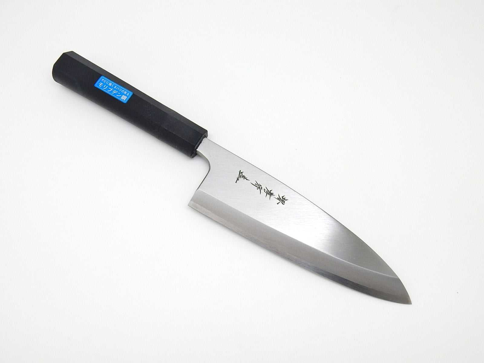 Sakai Takayuki INOX Molybdenum Stainless Steel Deba Knife - Antibacterial, PC Black Handle - Perfect for Sushi, Fish Filleting & Japanese Cuisine