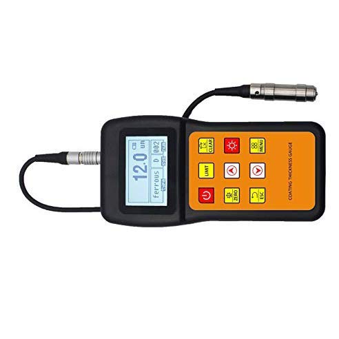 Digital Coating Thickness Gauge 0-1250μm | Aluminum Coating Thickness Meter for Non-Magnetic Layers | Perfect for Automotive, Marine & Industrial Paint Measurement