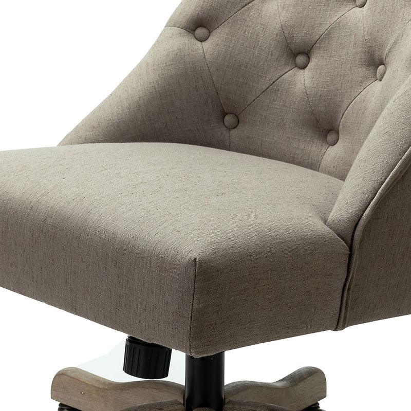 Estelle Upholstered Tufted Office Chair - Ergonomic Desk Chair with Lumbar Support for Home & Office Workspace | Comfortable Computer Chair for Long Hours Sitting