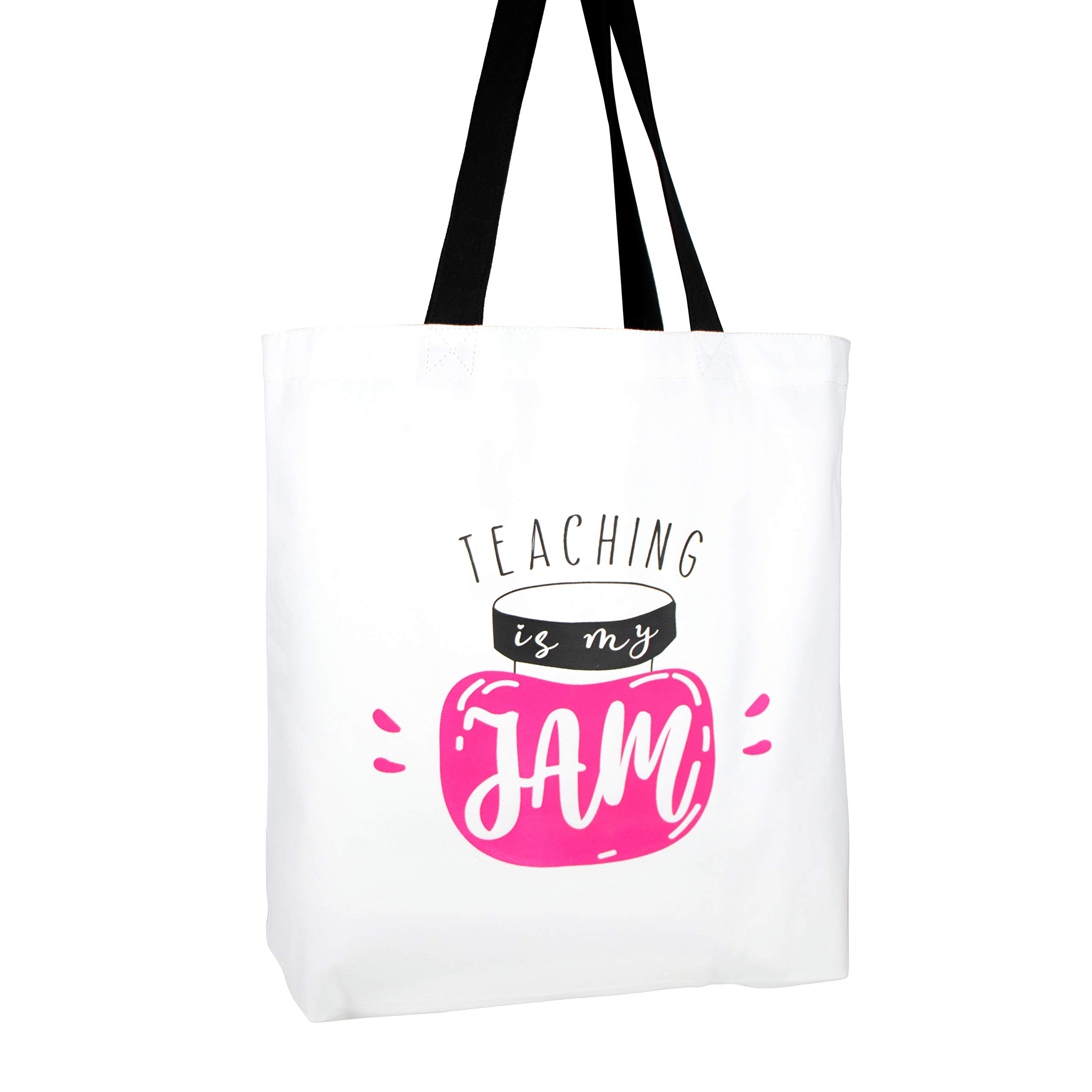 ELEGANTPARK Teacher Gift Bag - Cotton Canvas Shoulder Tote for Women, Work & Travel