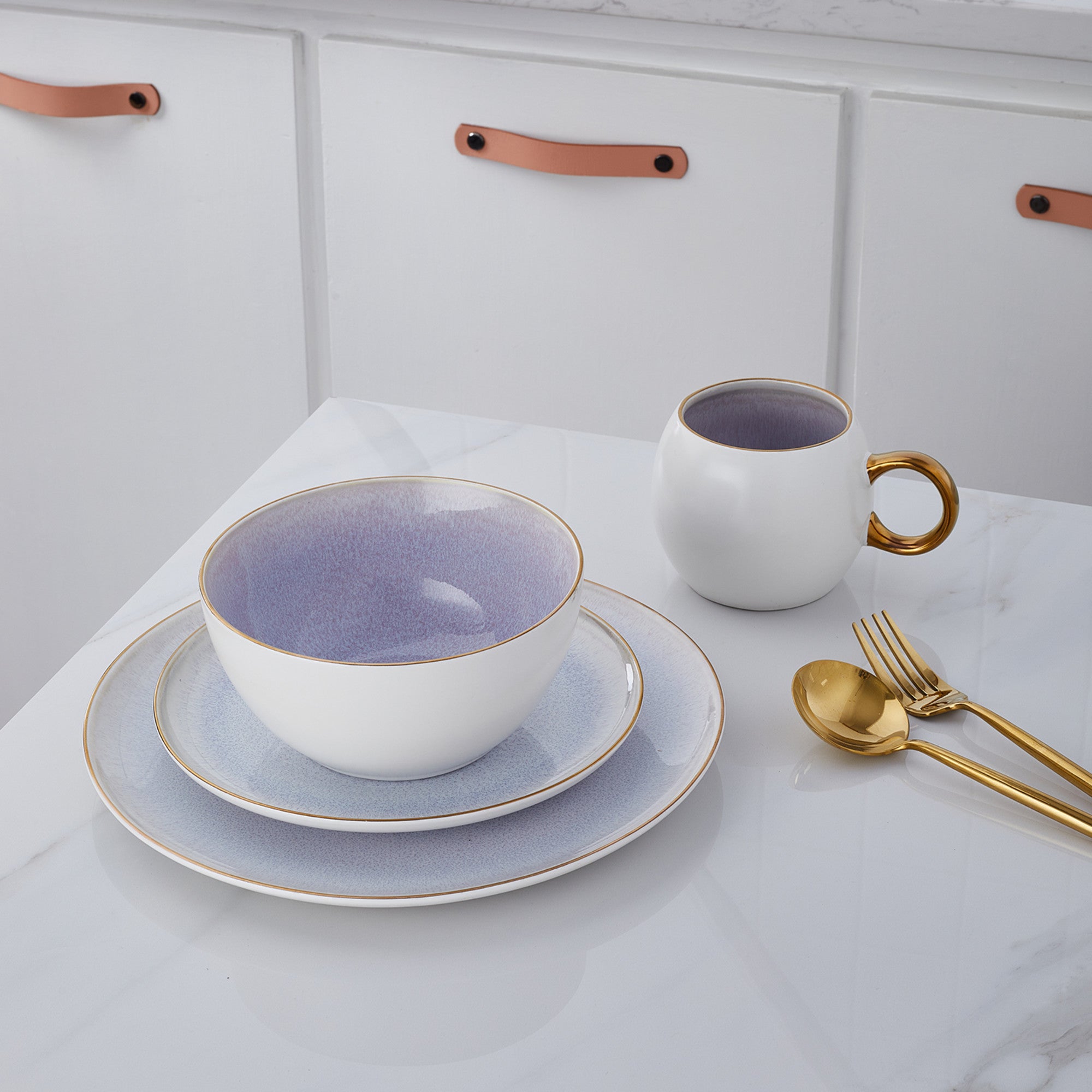Josephine Porcelain Bowl - Elegant Lavender Floral Design, Handcrafted Ceramic Soup & Dessert Dish - Perfect for Dining, Home Decor, and Gift Giving