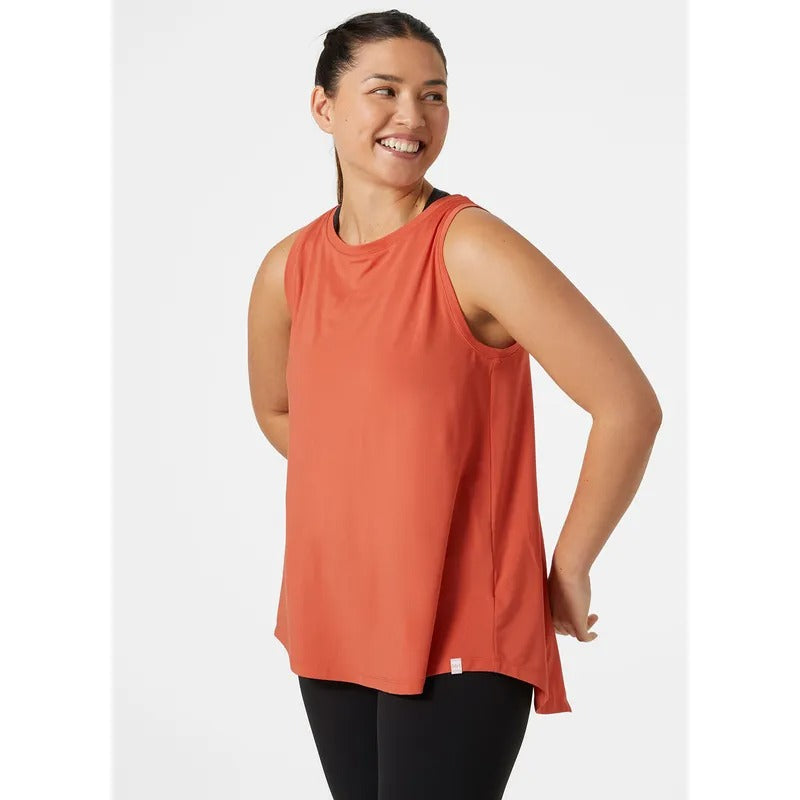Helly Hansen 2023 Women's Tech Split Back Tank Top - Breathable Workout Shirt for Running, Yoga & Gym - Moisture Wicking Activewear
