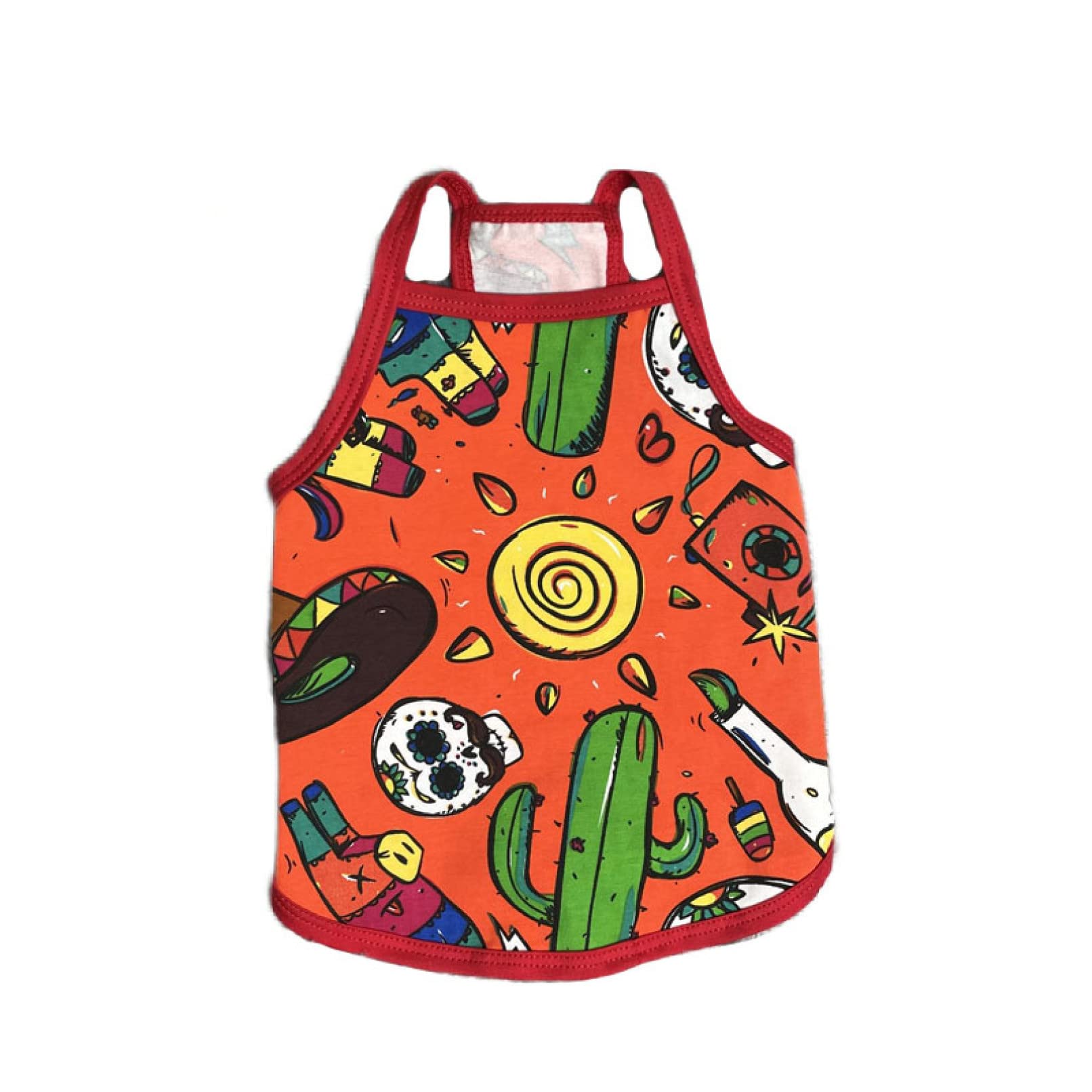 Breathable Summer Dog Vest for Small & Medium Dogs - Cute Print Puppy Apparel | Comfortable Pet Clothes for Cats & Dogs | Perfect for Outdoor Walks & Beach Trips