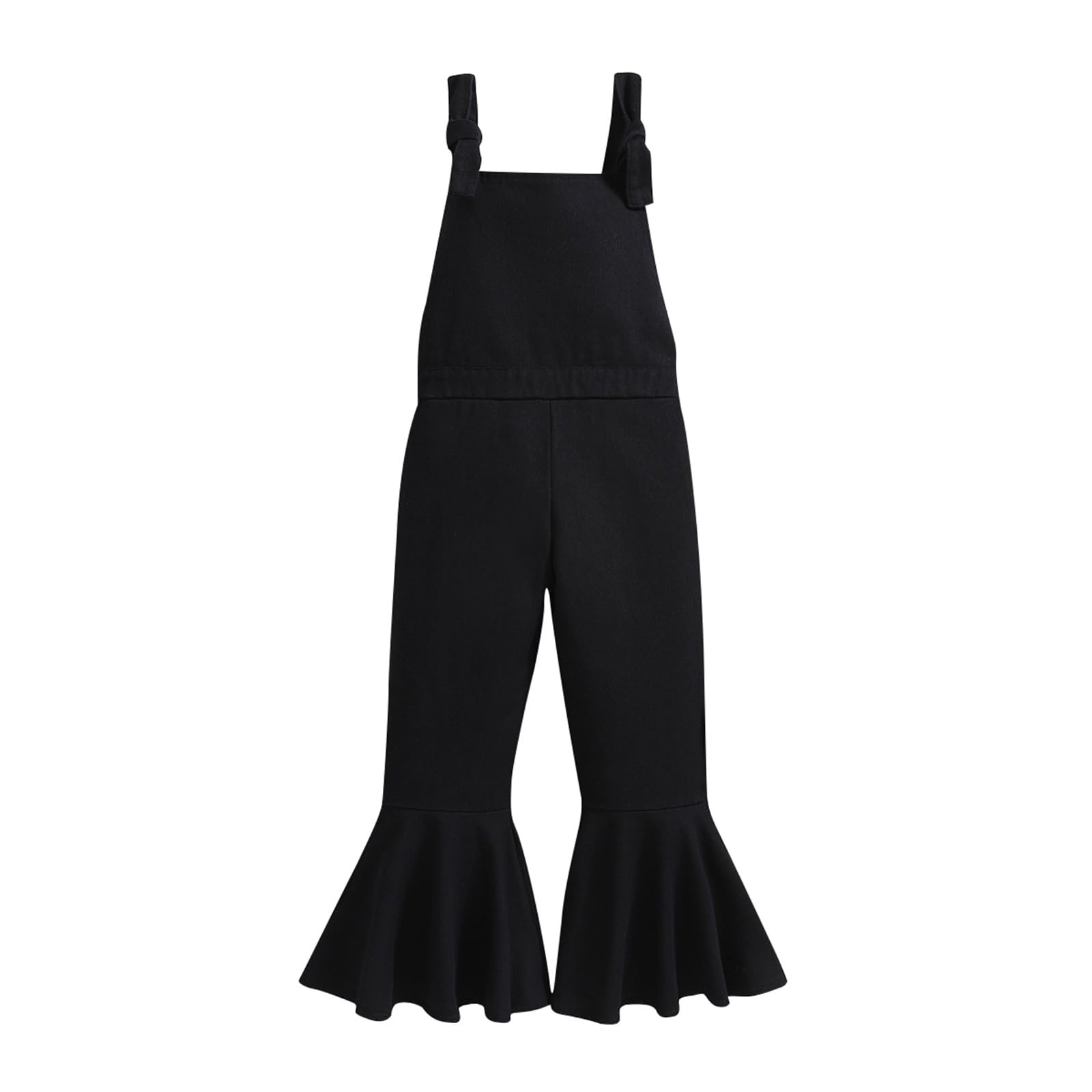 ZAXARRA Toddler Baby Girl Overalls Halter Jumpsuit - Bell Bottom Flare Leg Romper for Spring & Summer | Playtime, Outfits, Photoshoot, Casual Wear