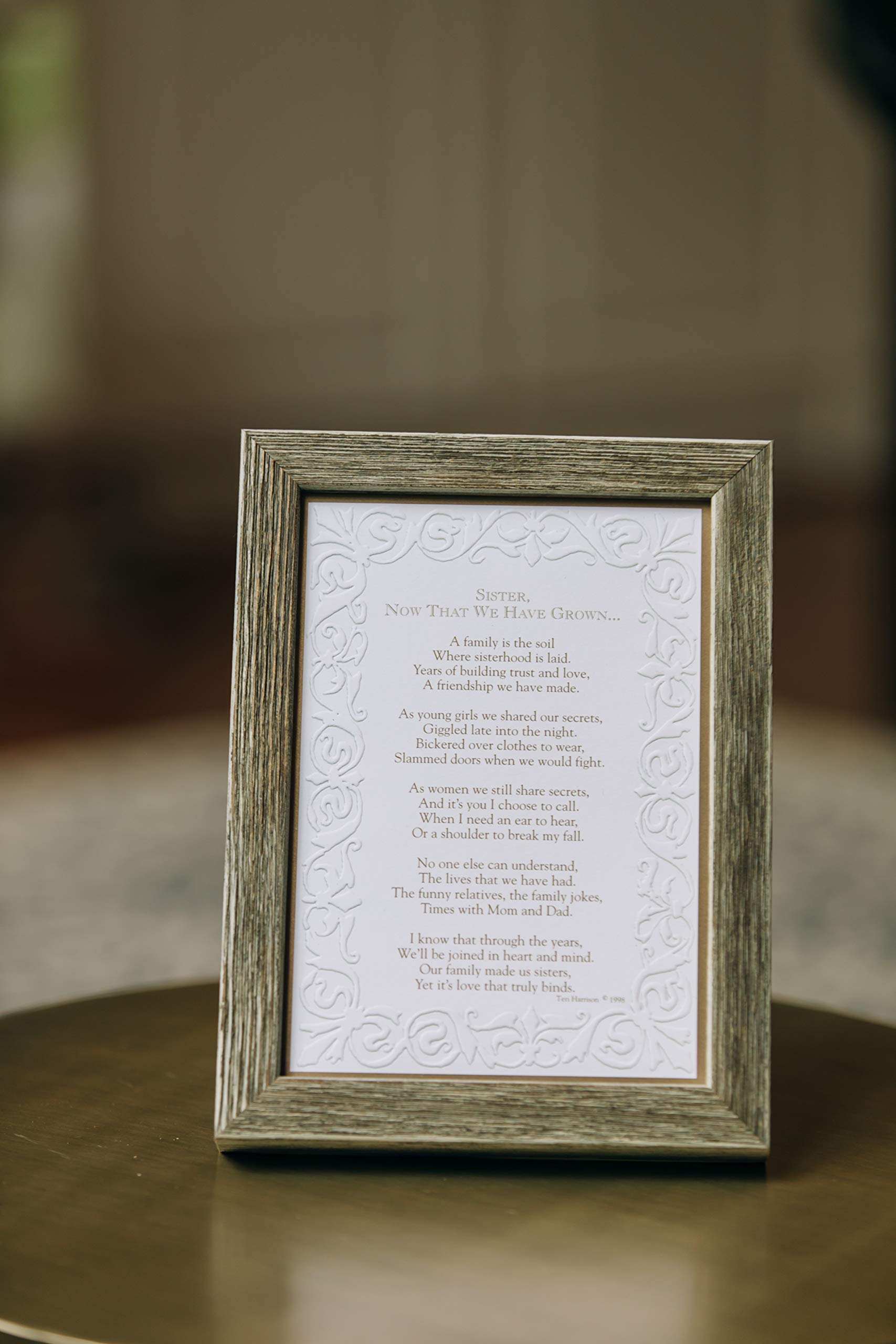 Best Sister Birthday Gift Ideas - Thoughtful Now That We've Grown Keepsake - Perfect Mom Gifts for Mother's Day - Great for Family Celebrations & Special Occasions
