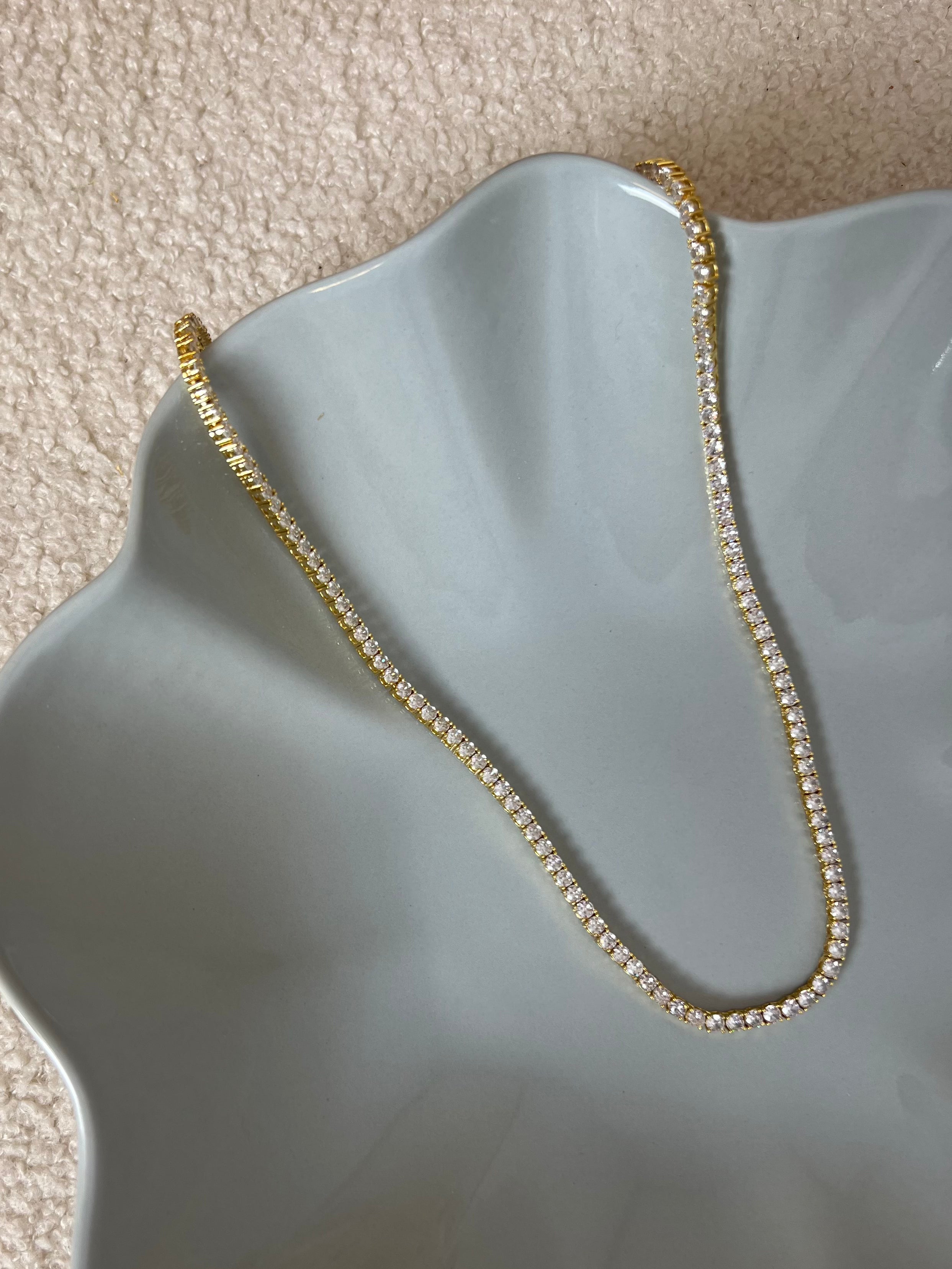 Lunachicks Best Selling Tennis Necklace - Elegant Diamond Tennis Choker for Women | Perfect for Weddings, Parties & Special Occasions