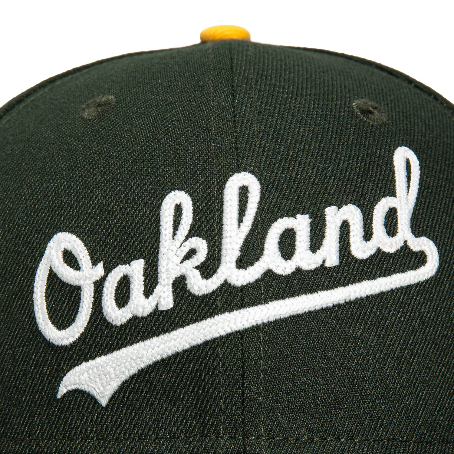 New Era 59Fifty Glow in The Dark Chain Stitch Oakland Athletics MLB Baseball Cap with Battle of The Bay Patch - Green | Official Licensed Hat for Baseball Games, Streetwear & Fan Collections