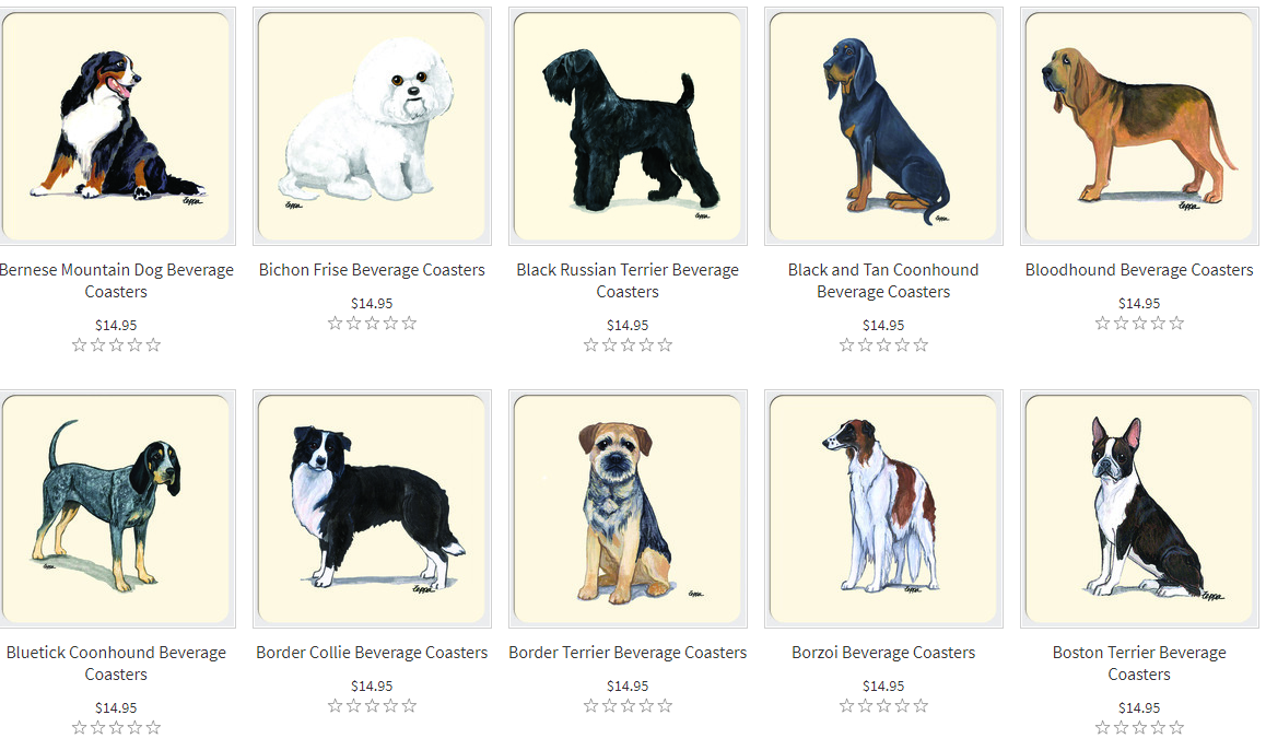 Premium Dog Breed Drink Coaster Set - Absorbent & Durable Coasters for Beer, Wine & Coffee - Perfect for Pet Lovers & Home Decor