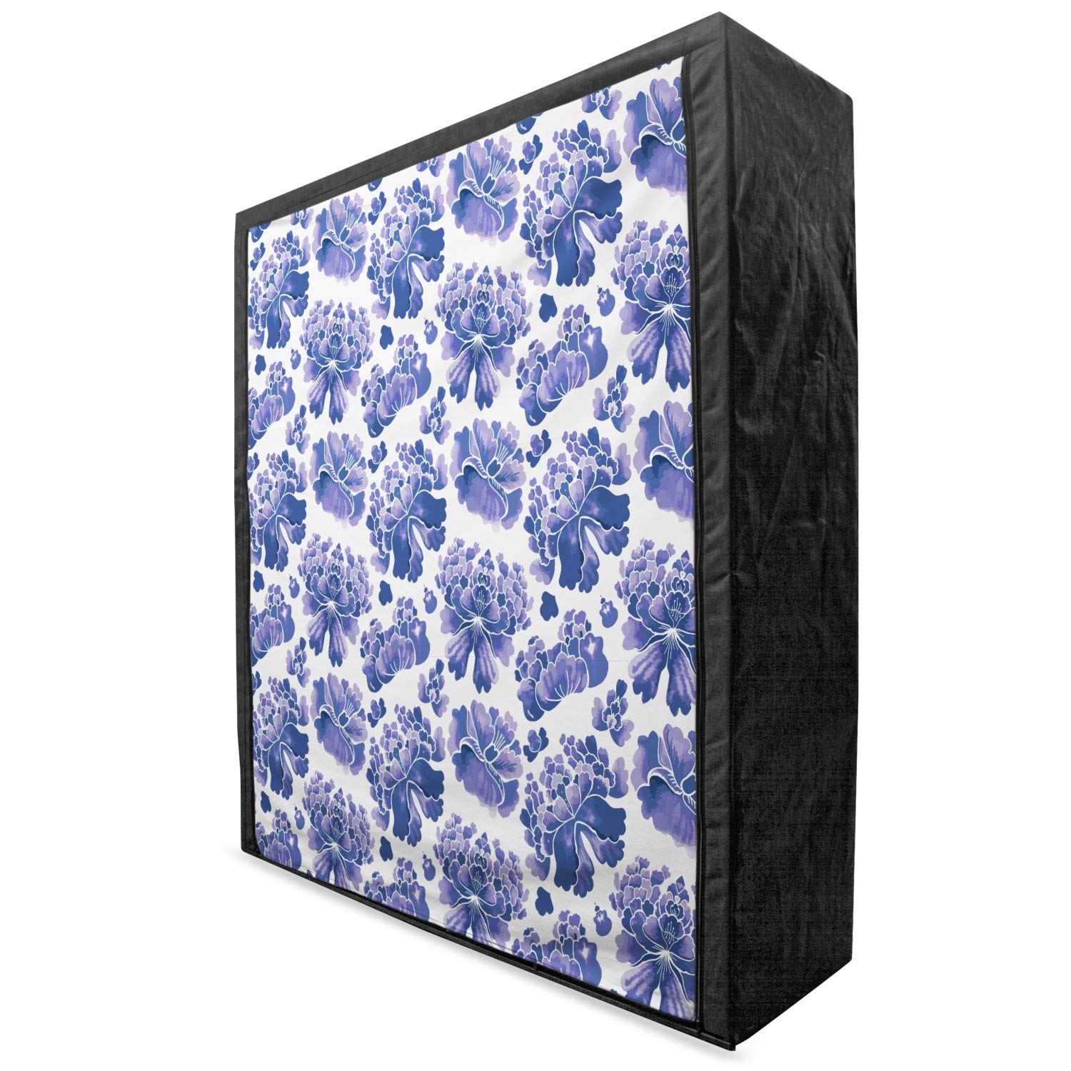 Ambesonne Floral Portable Fabric Wardrobe with Shelves - 59