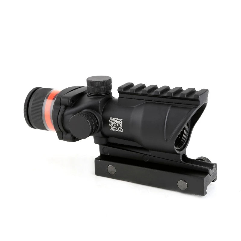 SPINA Tactical 4x32 Red Dot Rifle Scope with ACOG Reticle - High Precision Optical Sight for Hunting, Shooting & Outdoor Adventures