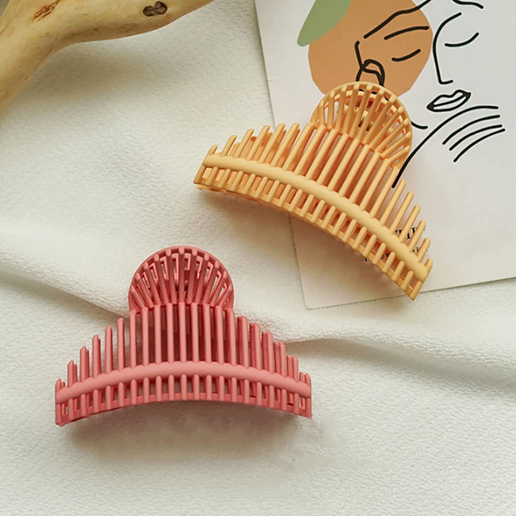Lnrueg Fashion Hair Claw Clip - Non-Slip Interlocking Teeth, Strong Hold Jaw Clip for Women, Handmade Bathroom Decor Accessory | Perfect for Home, Office, and Travel Use