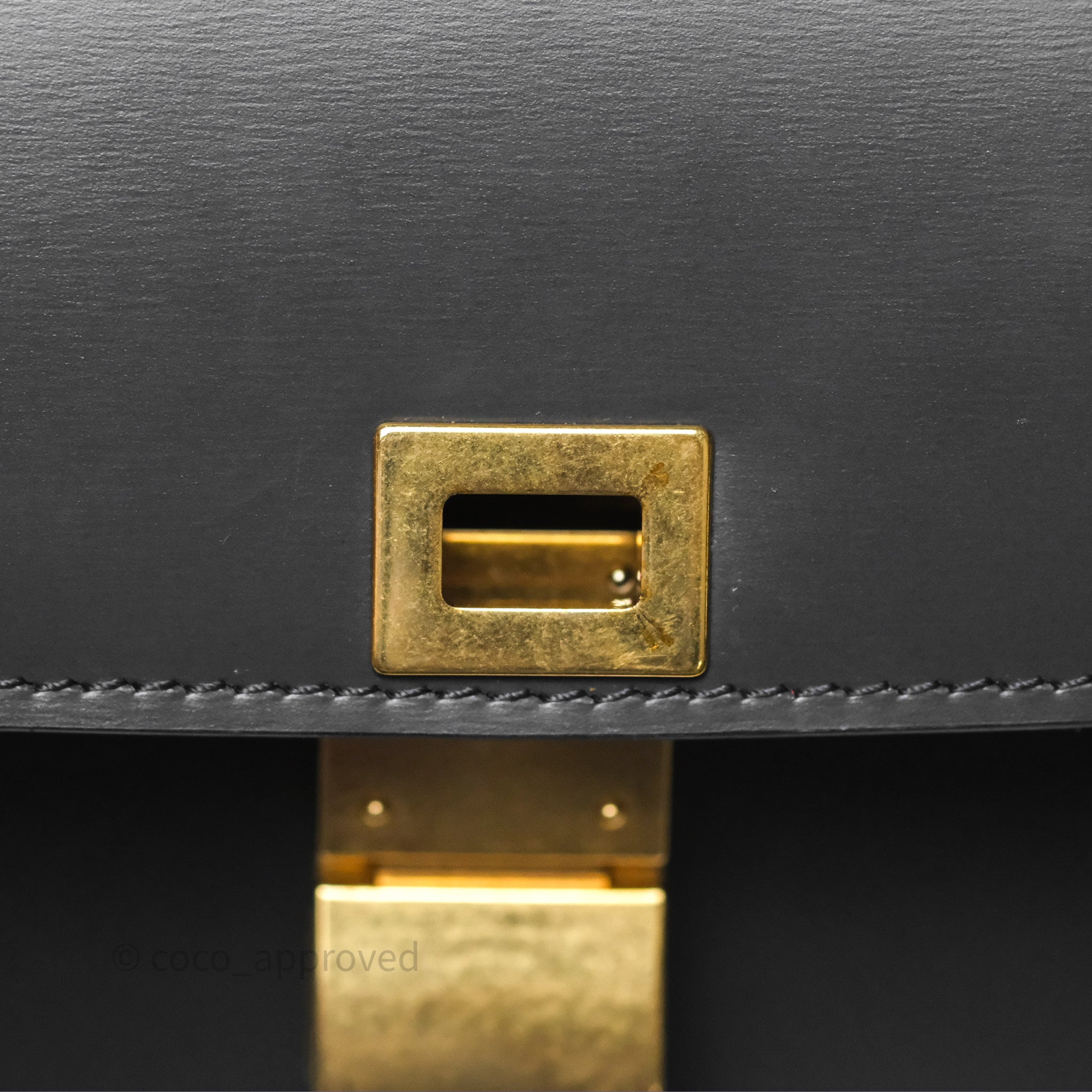 Celine Teen Classic Box Flap Bag in Dark Grey Box Calfskin Leather - Perfect for Work, Travel & Everyday Use