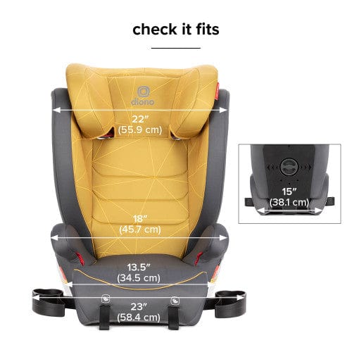 Diono Monterey 2XT Latch Booster Car Seat for Kids - High Back Convertible Safety Car Seat with LATCH System for Toddlers & Big Kids - Perfect for Travel & Everyday Use