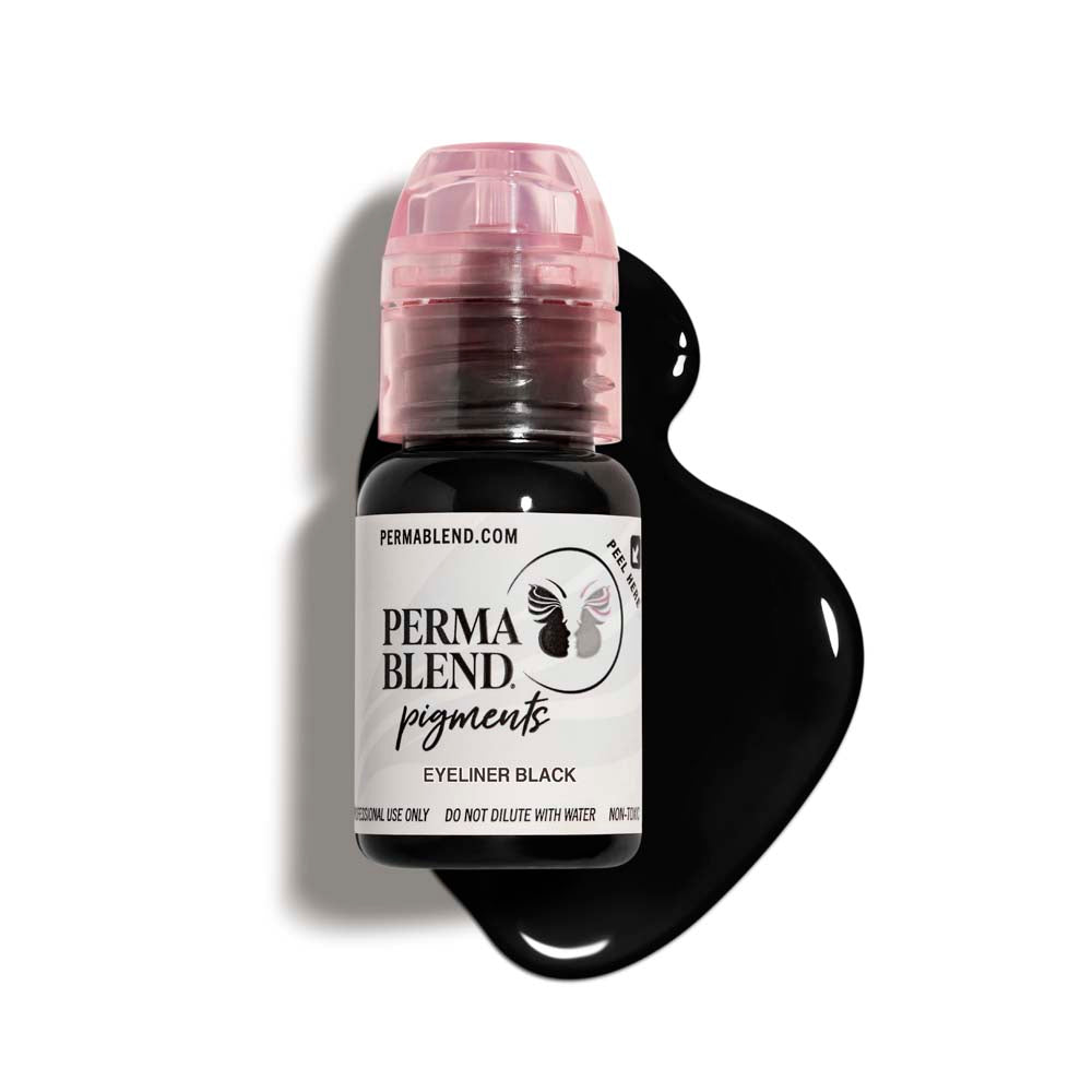 Perma Blend Black Eyeliner Pigment - Long Lasting Waterproof Eyeliner for Professional Makeup & Tattoo Artists | Perfect for Daily Wear, Special Occasions & Permanent Makeup