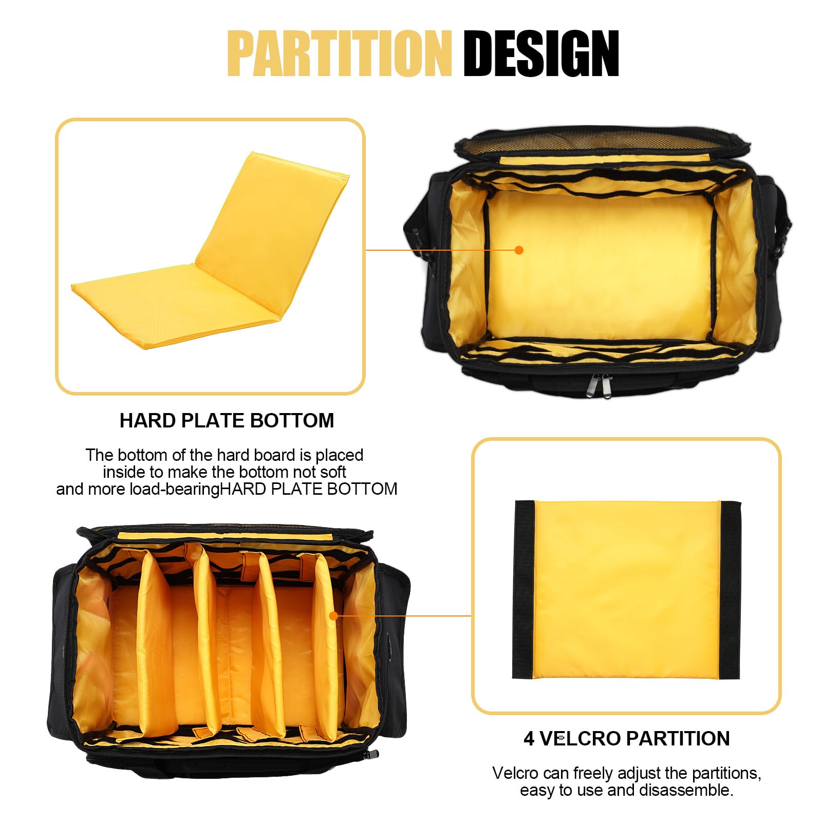 Professional DJ Gear Bag with Detachable Dividers - Travel Music Organizer for Equipment & Accessories | Stage & Studio Use