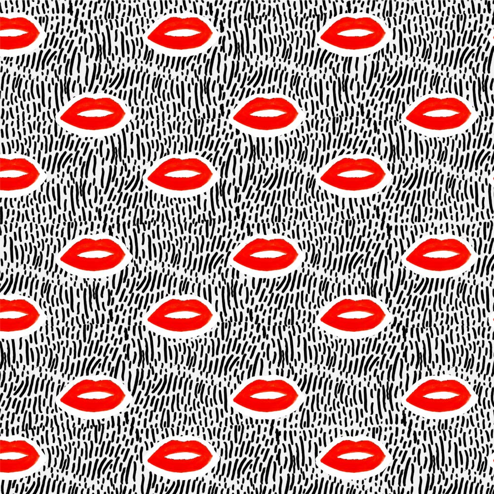 GRAPHICS & MORE Bold Lips Gift Wrap Wrapping Paper Rolls - Premium Quality Wrapping Paper for Birthdays, Weddings & Holidays - Perfect for Gift Wrapping, Party Decorations & Craft Projects