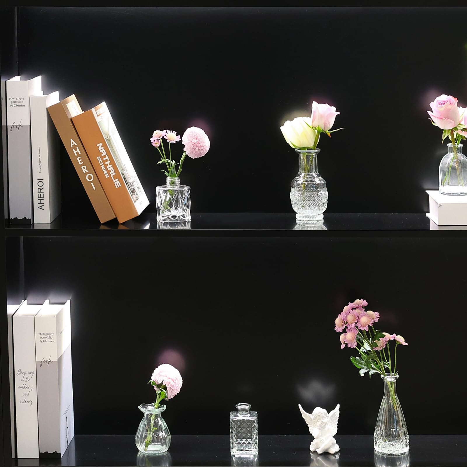 12 Pcs Mini Glass Bud Vase Set - Clear Small Flower Vases for Wedding Centerpieces, Table Decor | Perfect for Weddings, Home, Office & Party Decorations