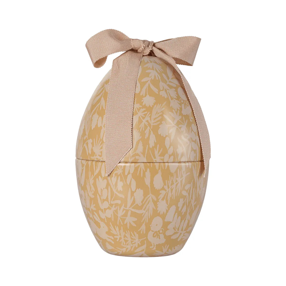 Maileg Easter Egg - Pale Cream & Yellow Decorative Easter Egg for Home Decor, Easter Basket Fillers, and Spring Table Centerpieces