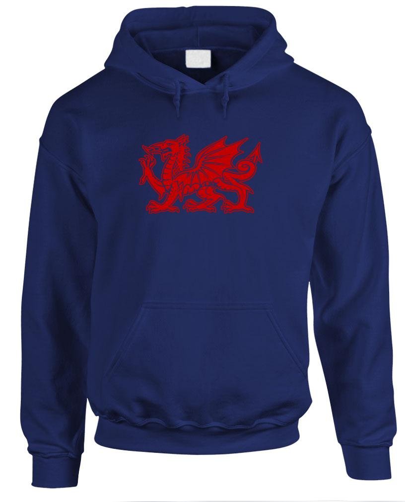 Welsh Dragon Hoodie for Men - Cozy Pullover for Casual Wear
