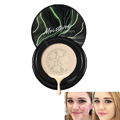 Mushroom Head Air Cushion CC Cream - Brightening & Hydrating Foundation with SPF (1 Piece) | Lightweight Makeup for Daily Wear, Perfect for Oily & Combination Skin