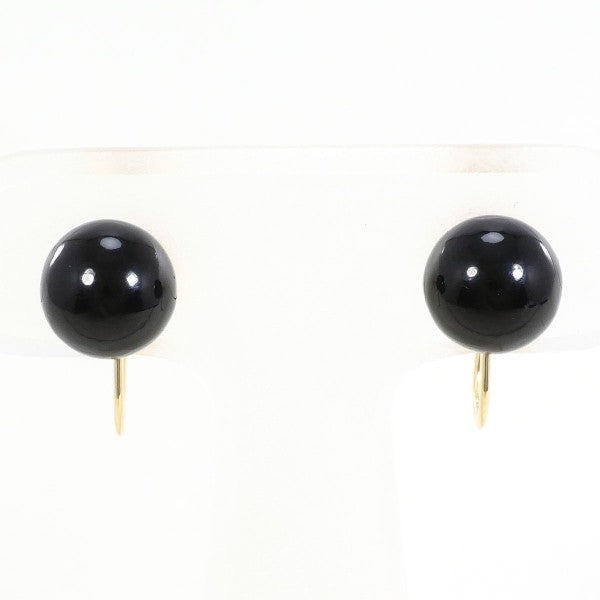 14K Yellow Gold Onyx Stud Earrings for Women - Elegant Black Onyx Gemstone Jewelry for Everyday Wear & Special Occasions