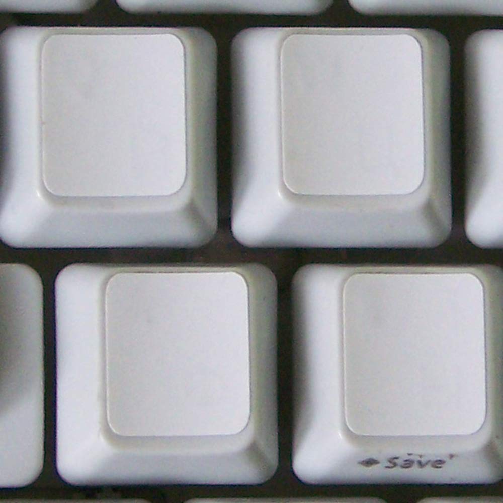 Blank Keyboard Decals - White Background for Custom Keyboards