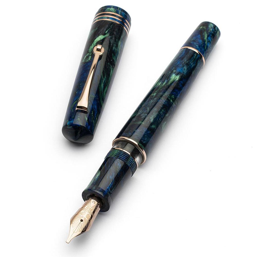 Leonardo Momento Zero Grande 2.0 Limited Edition Fountain Pen (2025) - The Power of Flower Design, 6mm Stainless Steel Nib - Perfect for Calligraphy, Journaling & Signature Writing
