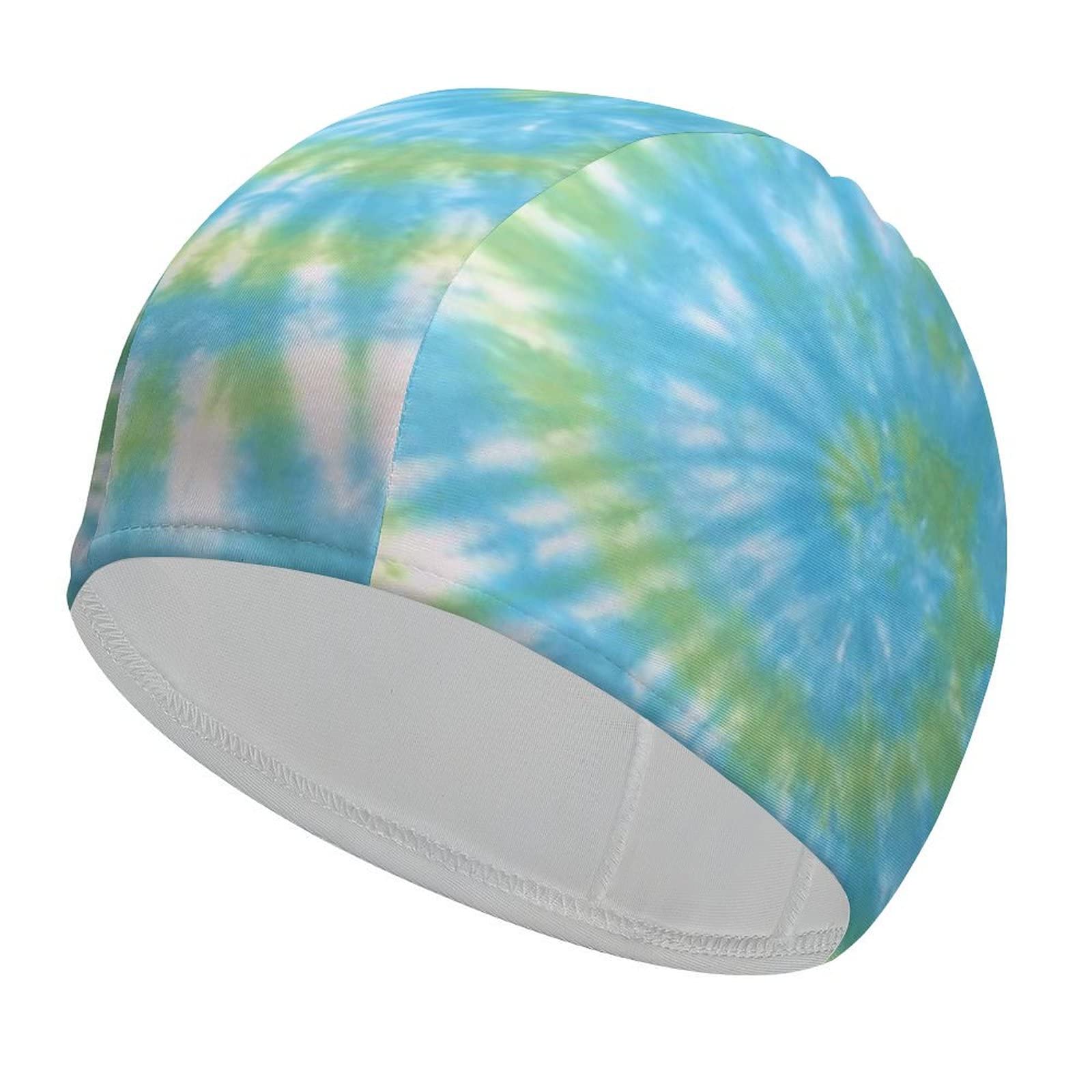 Tie-Dyed Swim Cap - High Elasticity, Breathable Swimming Cap for Women, Men & Kids - Keeps Hair Clean & Dry - Perfect for Long & Short Hair - Ideal for Pool, Beach & Water Sports