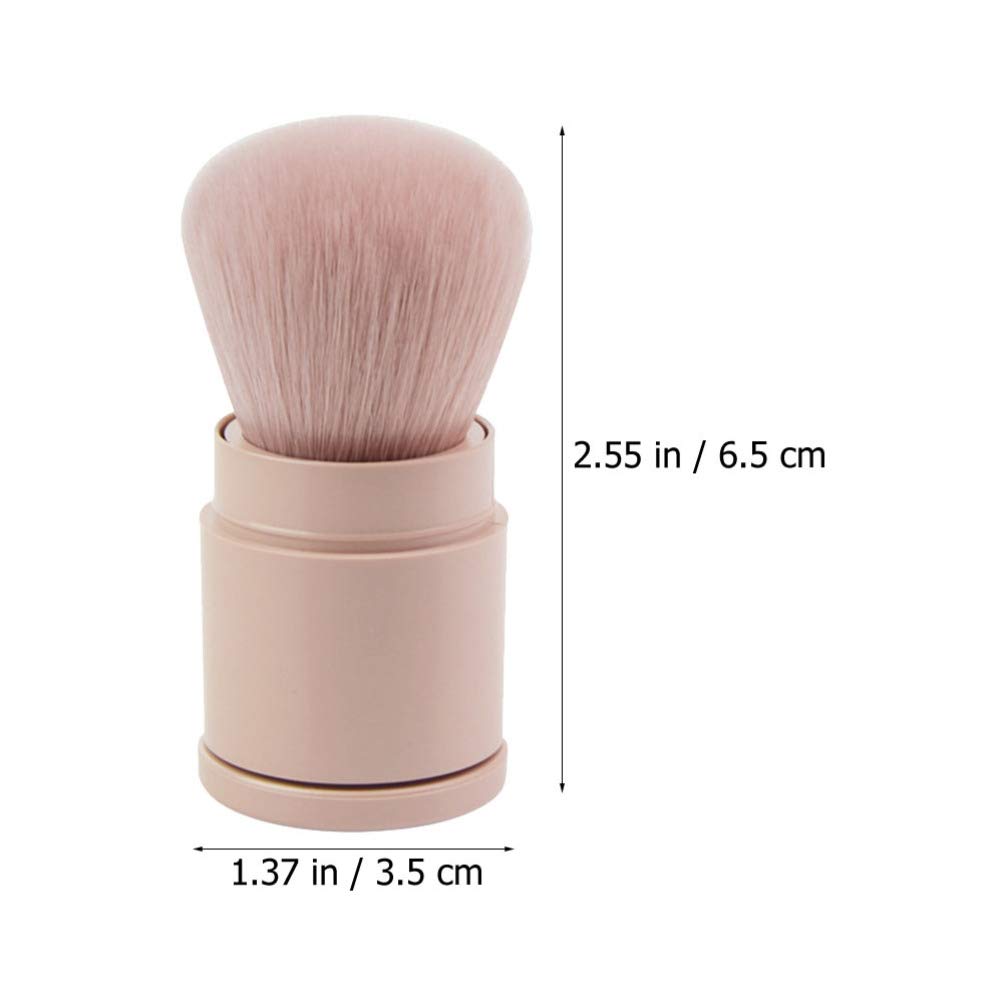 Premium Powder Brush & Blush Brush Set - Soft Loose Powder Makeup Brush, Foundation Brush & Cosmetic Brushes with Injection Handle - Portable Telescopic Design for Travel & On-the-Go Touch Ups