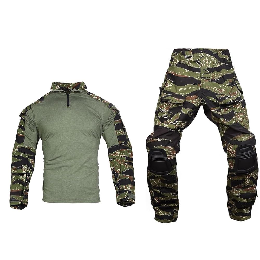 EMERSONGEAR Gen3 Military Tactical Uniform Set - Army Airsoft Combat BDU Pants & Shirt with Knee Pads for Paintball, Airsoft & Outdoor Training | Durable Tactical Gear for Field Operations & Survival Scenarios